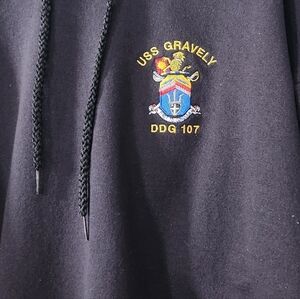 USS Gravely DDG 107 Navy Destroyer Black Hoodie